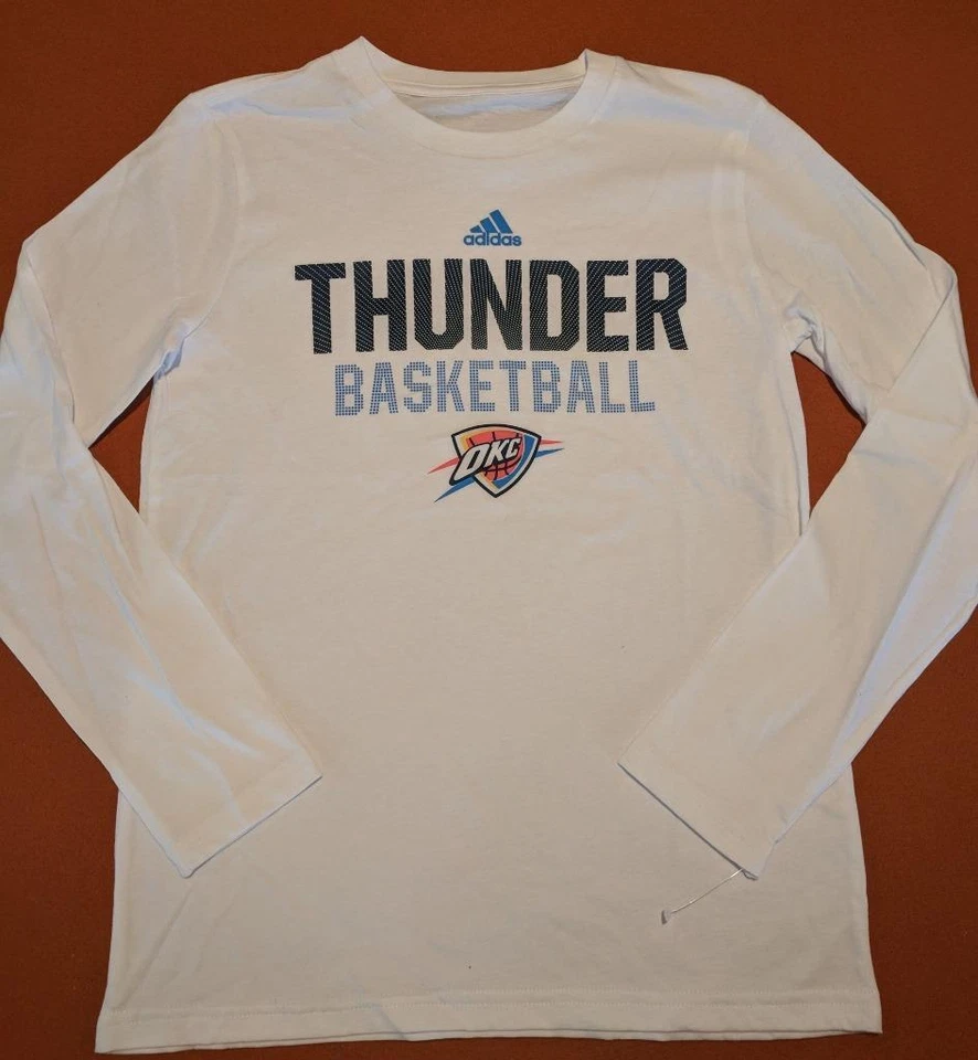 LZ Adidas Boy's Medium Oklahoma City Thunder Go-To Tee TShirt T-Shirt NEW N56 - Image 1 of 1