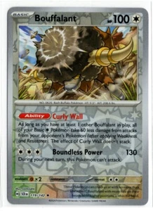 Pokemon Stellar Crown Reverse Holo 119/142 Bouffalant - Picture 1 of 2