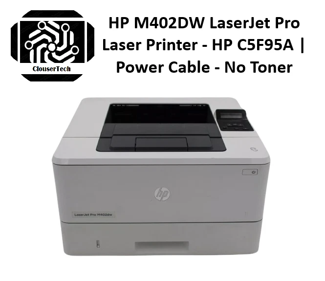 HP M402DW LaserJet Pro Laser Printer - HP C5F95A | Power Cable - No Toner - Image 1 of 1