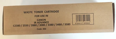 Compatible Waste Toner Cartridge Code 302 for Canon IR ADV C2380–C3580 Series - Image 1 of 2