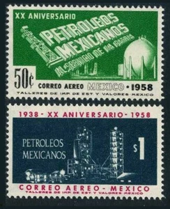 Mexico C243-C244blocks/4,MNH.Mi 1081-1182. Nationalization of oil industry,1960. - Picture 1 of 1
