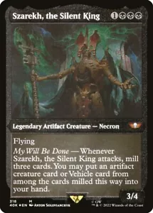 MTG 1X SZAREKH, THE SILENT KING THICK STOCK WARHAMMER 40 000 COMMANDER FOIL - Picture 1 of 1