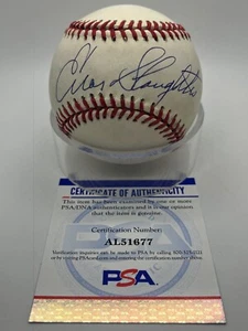 Enos Slaughter Cardinals Signed Autograph Official MLB Baseball PSA DNA *77 - Picture 1 of 2