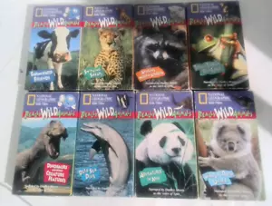 8 NATIONAL GEOGRAPHIC KIDS Really Wild Animals VHS Set VINTAGE Safari Sea L2C3 - Picture 1 of 16