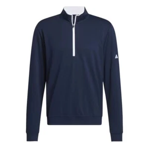 Adidas Mens Lightweight Half-Zip Pullover Golf Layering Top - New - Picture 1 of 11