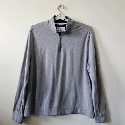 Pulôver Southern Tide masculino tamanho XXL cinza The Skipjack 1/4 zíper manga longa - Imagem 1 de 4