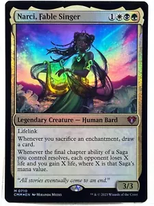 Narci, Fable Singer NM/M* FOIL Commander Masters INGLESE 0710 mtg -UnltdCards - Foto 1 di 2