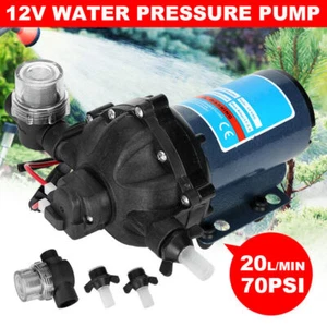 12V Water Pump 20L/MIN 70 PSI High Pressure for Caravan Farm Camping Boat AU - Picture 1 of 14