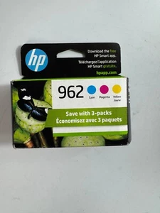 HP 962 Cyan Magenta Yellow Ink Cartridges 3YP00AN OEM Exp AUG 2026 - Bild 1 von 3