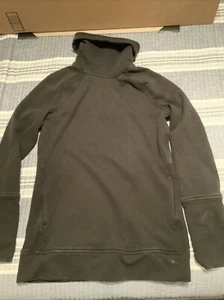 Lululemon Funnel Neck Black Pullover Sweater Sz 2 Mock Cowl - Picture 1 of 10
