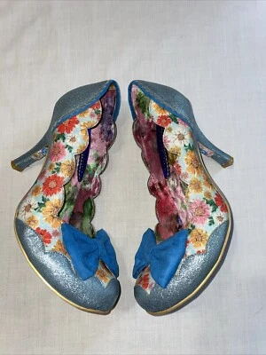 Irregular Choice Womens Iconic Flair Dress Shoes Size 41 U.S. 10 M Blue Floral - Image 1 of 4