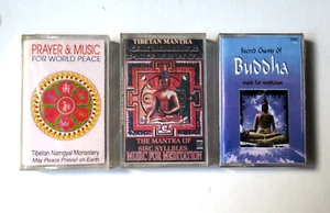 LOT 3 Cassettes TIBETAN / BUDDIST / MANTRAS meditation new age - Foto 1 di 3