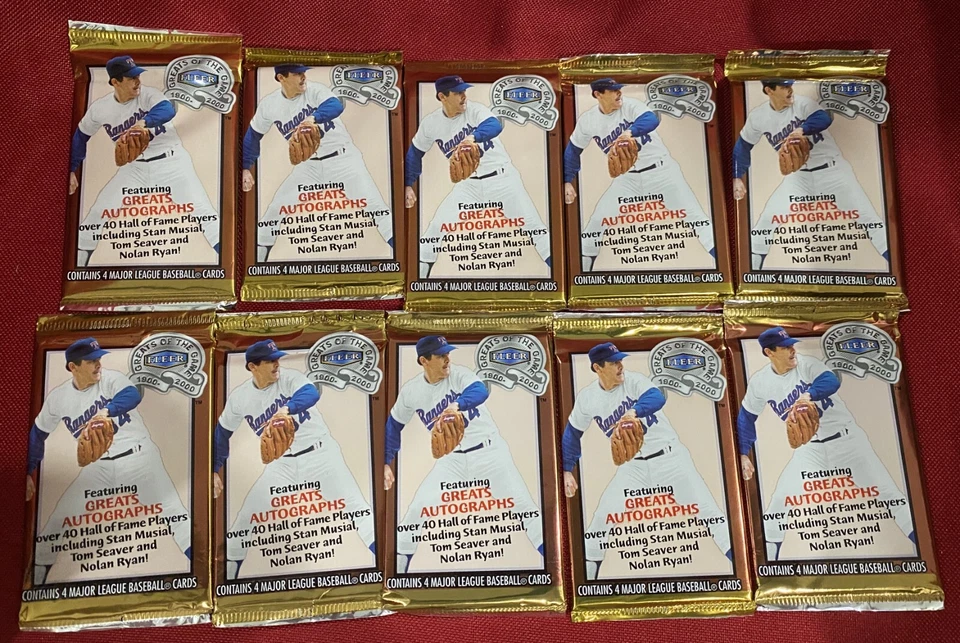 10 PACKS LOT 2000 FLEER GREATS OF THE GAME BASEBALL FACTORY SEALED RARE READ!!!! - Image 1 of 1