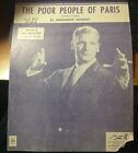1954 SHEET MUSIC THE POOR PEOPLE OF PARIS (JEAN'S SONG)  RECORDED BY LES BAXTER