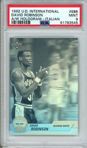 1992 Upper Deck Award Winner Hologram #EB6 David Robinson Italian PSA 9 - Picture 1 of 2
