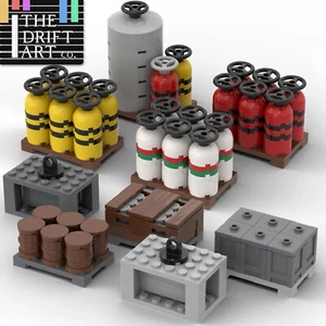 MOC Fuel Gas Tank Wine Barrels Forklift For LEGO Building Blocks Set - Picture 1 of 17