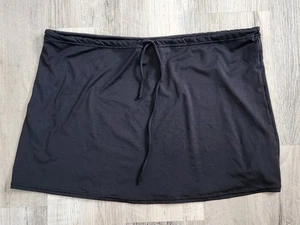 Dkny Swim Skirt Mini Small Black Stretch Cover Up Drawstring Waist - Picture 1 of 6