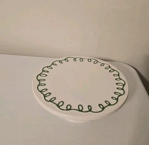 NUEVO Kate Spade New York X Target Cerámica Soporte para Pasteles Crema/Verde - Imagen 1 de 4
