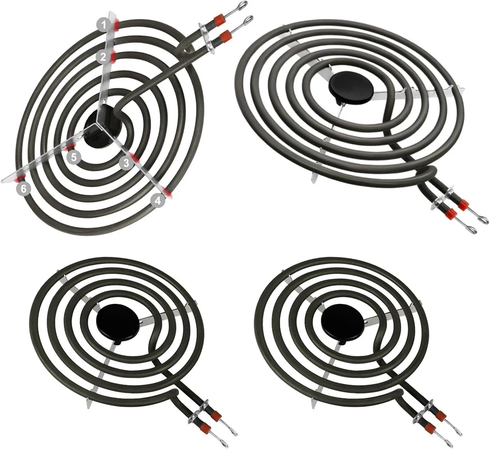 MP22YA Electric Range Burner Element Replace2 *MP15YA 6" and 2* MP21YA 8" 4pcs - Image 1 of 4