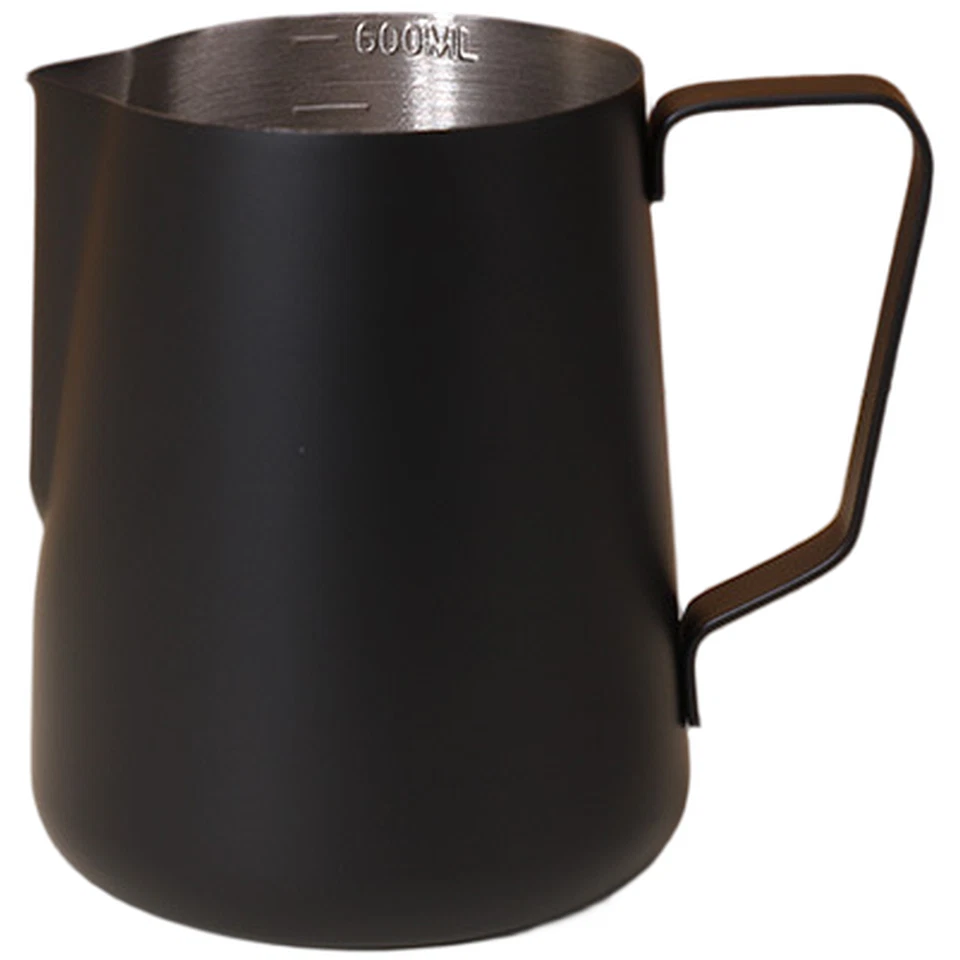 Stainless Steel Milk Frothing Pitcher 350ml 600ml 900ml with Measurement Scale - Image 1 of 4