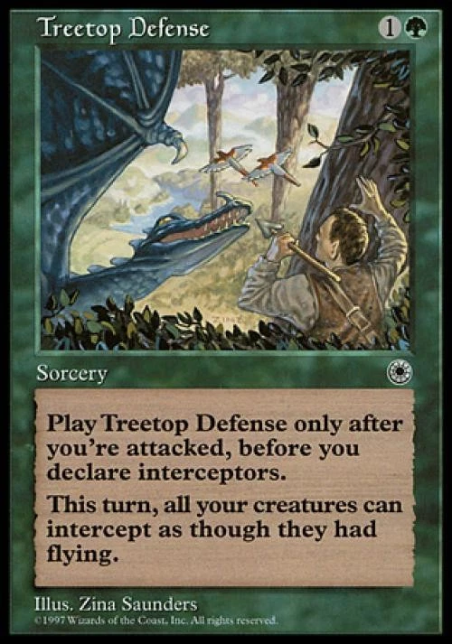 Treetop Defense - Light Play MTG Portal - Image 1 of 1
