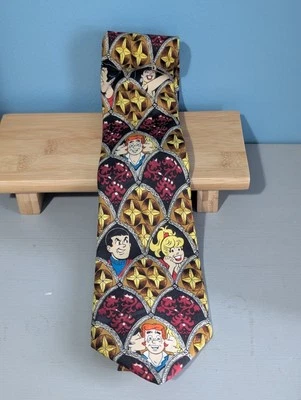 Archie Comics Mens Tie Necktie Vintage 1994 Archie Betty Veronica Reggie - Изображение 1 из 4