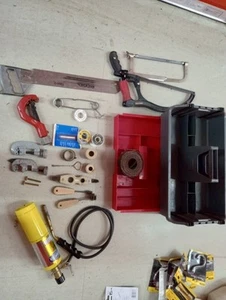 Copper & Plastic Pipe Tool Kit: Mapp Gas Torch Cutter Saw Cleaners Fitting Tote - Picture 1 of 8