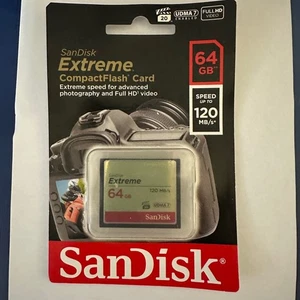 SanDisk Extreme CompactFlash 64GB Memory Card Unopened  - Picture 1 of 3
