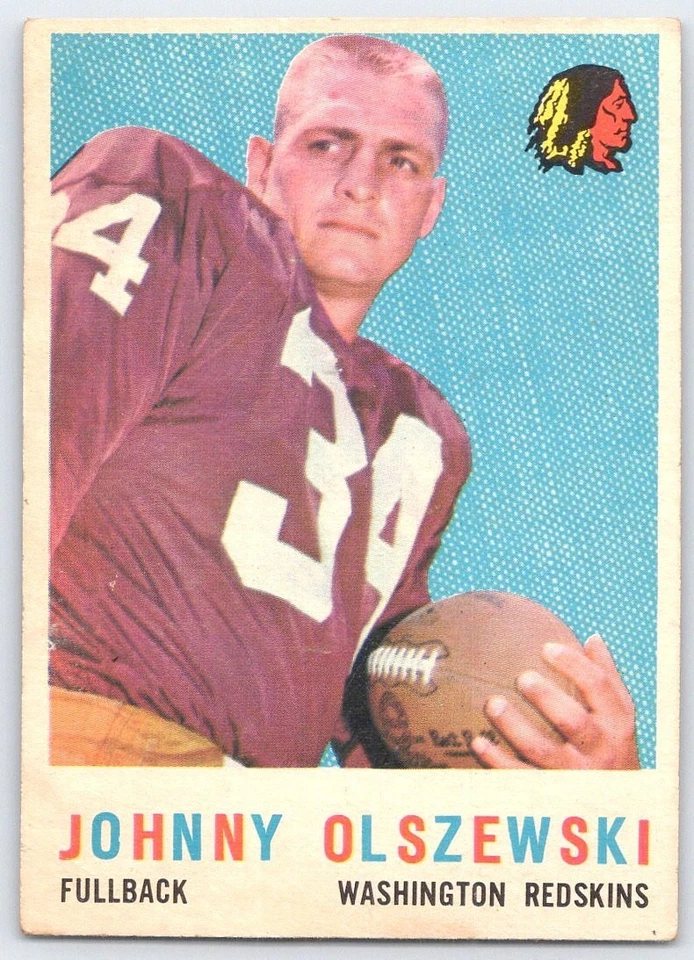 Johnny Olszewski Washington Redskins 1957 Topps #115 Vintage NFL Card - Image 1 of 2