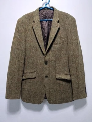 Vintage Harris Tweed Jacket pure wool handwoven ciassic 44 XL - Image 1 of 4