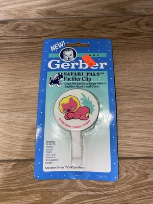 Vintage 1992 Gerber Safari Pals Pacifier Clip NOS NEW - Image 1 of 4