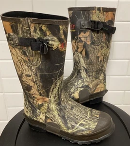 Cabelas Camo Field Bog Boots Youth 400g Thinsulate Ultra Steel Shank Sz 6 - Picture 1 of 16