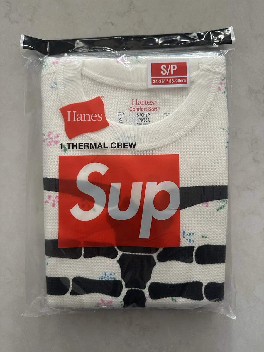 Size S - Supreme FW25 Hanes Bones Cotton Thermal Crew Floral L/S