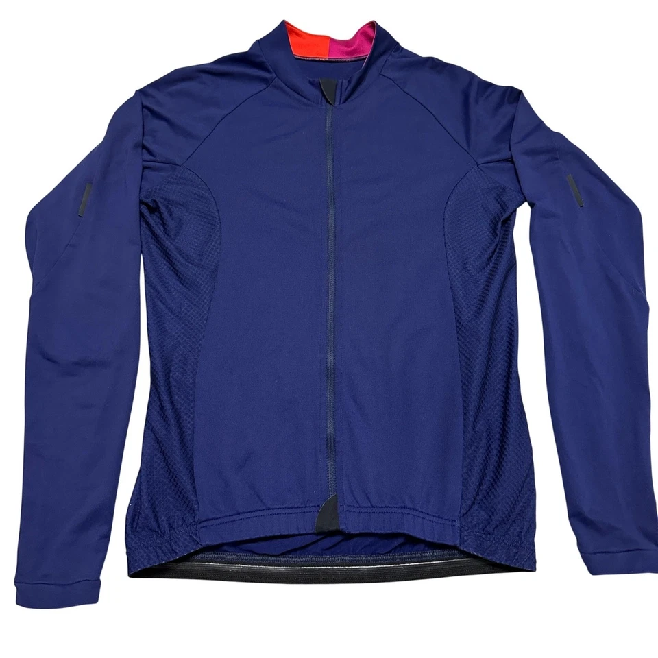 Velocio Signature Softshell Cycling Womens Jacket Medium Back Pocket Navy Blue - Image 1 of 4
