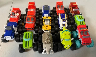 Blaze and the Monster Machines Trucks Lot 14 Vehicles Genuine Mattel 2014 - Image 1 of 4