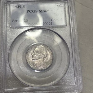 1939-S Jefferson Nickel PCGS MS65 - Picture 1 of 4