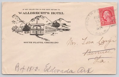US Wallbrecht's Hotel Southe Platte, CO Advertising Corner Cover 1924 - Image 1 of 2