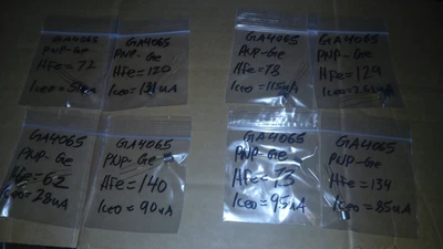 4 sets of Fuzzface Pairs/PNP germanium/NOS/GA4065/Fully tested/TO-5 - Image 1 of 4