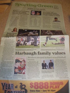 February 2013 SF Chronicle Super Bowl XLVII Preview Baltimore Ravens 49ers - Picture 1 of 1