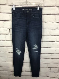 American Eagle Damengröße 4 Curvy hohe Leibhöhe Jegging blaue Jeans - Bild 1 von 5