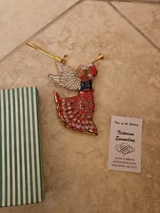 Turn of the Century Victorian Enamelling ALSAN COMPANY  Angel Ornament - Picture 1 of 4