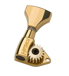New Hipshot gold open gear Guitar Tuning Machines bass side - Imagen 1 de 1