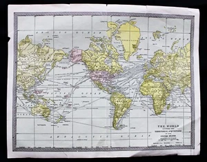 SCIENTIFIC AMERICAN ATLAS MAP PAGE OF THE WORLD SHOWING U.S. ACQUISITIONS 1912 - Picture 1 of 3