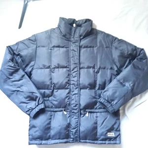 Fila Woman's Black Puffer Jacket Size D 36 Duck Down Small Feather's - Bild 1 von 9