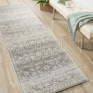 MINERVA AZTEC TRIBAL GREY IVORY MODERN RUG RUNNER 80x400cm **FREE DELIVERY** - Bild 1 von 6