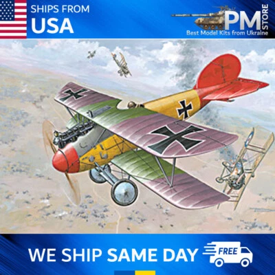 Roden 032 Albatros D.V/D.Va German fighter biplane WWI model kit 1/72 - Image 1 of 4