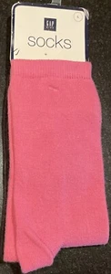 1990's Gap Kids Girls Pink Crew Socks 70% Cotton USA SZ L Shoe SZ 1-2 - Picture 1 of 3