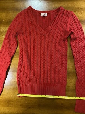 Camisa de mujer Arizona cuello en V manga larga mediana-roja #1030 Foto 1 de 4