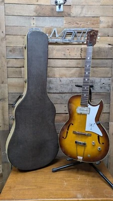 Kay Vintage Galaxie Sunburst Semi Hollow Electric Guitar, USA w/ OHSC - Image 1 of 4