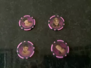 4 DIFFERENT PURPLE TOPPS POWER CHIPZ. WWE 2009 EXCELLENT CONDITION PRIMO +3 - Picture 1 of 2